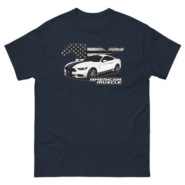 Ford Mustang T-Shirt From Aggressive Thread - Color Navy